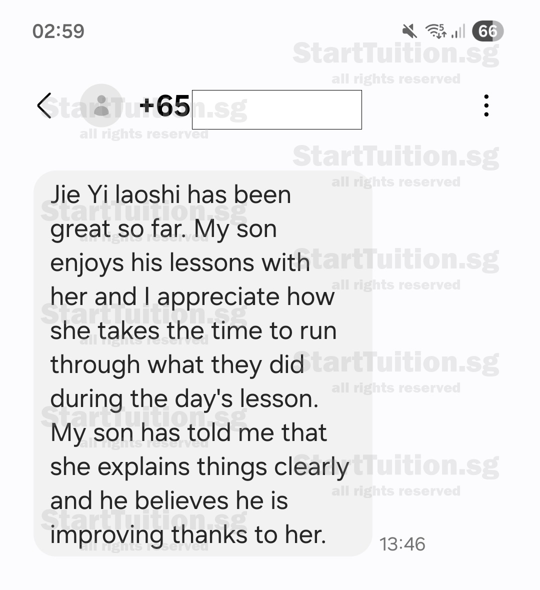 Parent testimonial A14342046XQ